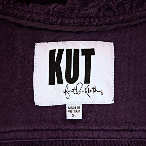 Kut From the Kloth Puff Sleeve Single Breasted Ruffle Trench Coat - Picture 9 of 12